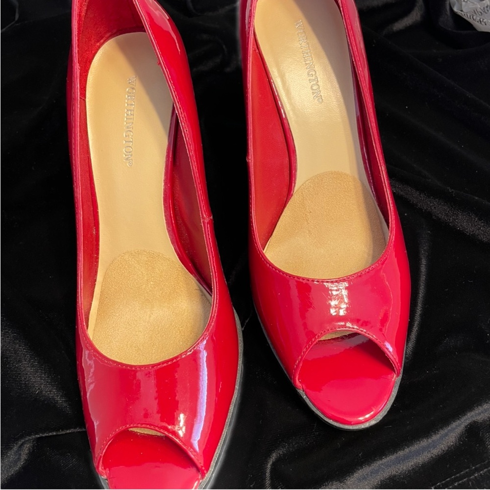 Red Patten Leather Worthington High Heel Shoes